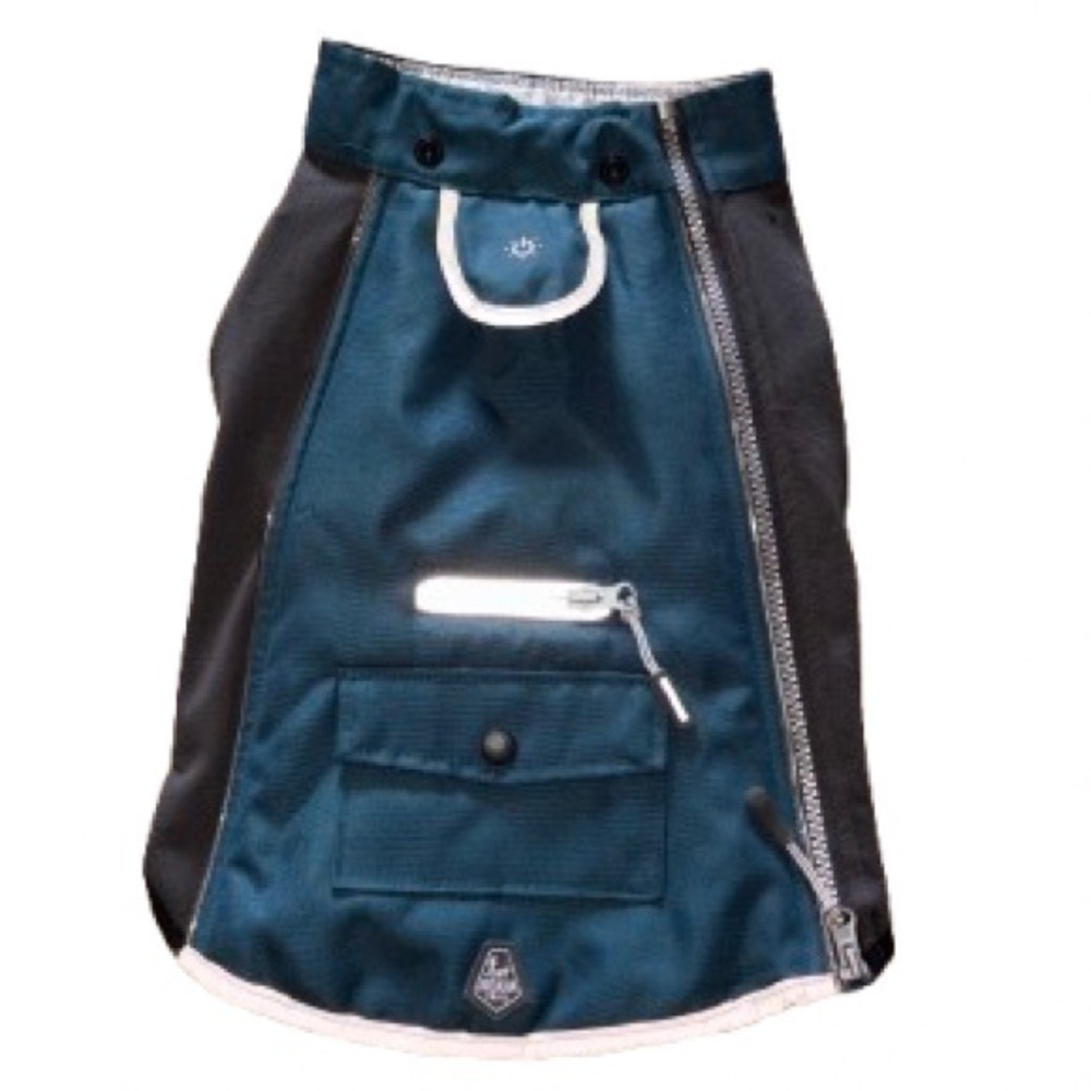 Arcadia Trail OW20 Teal LED Reflective Dog coat Size M